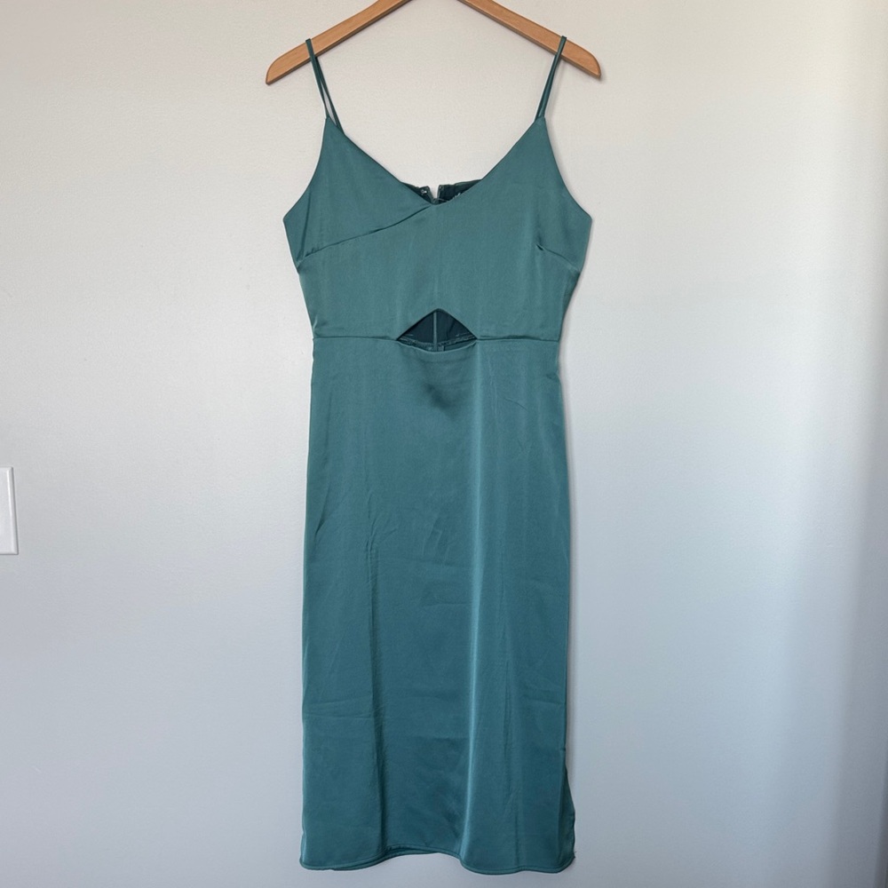 NEW Sam Edelman Teal Sheath Midi Dress Size 4